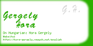 gergely hora business card